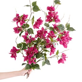 Ling's Moment Artificial Plants Bougainvillea Branches,6Pcs 17.5" Tall Fake Greenery Flowers Filler Decor w/Stems, Realistic Texture Plants for Wedding Bouquets/Table Centerpieces, Room/Outdoor/Wall