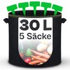 Plant Bag, 5 x 30 Litres, Non-Woven Fabric with Plant