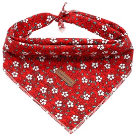 Elegant Little Tail Dog Bandana for Small, Medium & Large Dogs - Washable Square Bib Scarf, Adjustable Dog Kerchief: Christmas, Holiday
