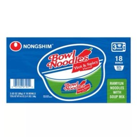 NONGSHIM Nong Shim Hot & Spicy Bowl Noodle Soup, ***36 Pack ~ 3.03 oz. Each.***