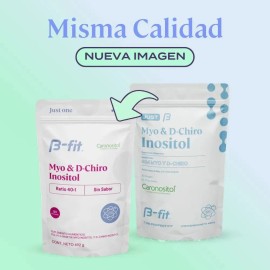 B-FIT B Just Inositol - Myo Inositol y D-Chiro Inositol Fórmula 40:1 - Suministro para más de 3 Meses 120 Porciones - Alta Biodisponibilidad - Sin Adi