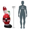 Inflatable Christmas Decorations 4 FT Inflatable Christmas Santa Claus with