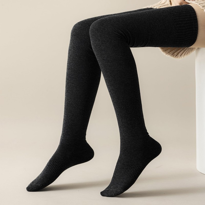 Ech Apr Women's Over Knee Socks, 2 Pair Set, Extra