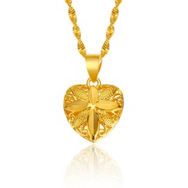 18K Gold Necklace, 17.7 inches (45 cm), 18K Yellow Gold, 18K Gold Necklace, Birthday, Anniversary, Metal Allergies, Women