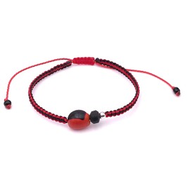 Powerful Protection Unisex Bracelet Peony Seed and Genuine Azabache Stone