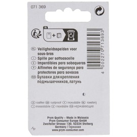 Prym Safety Pins, Silver, One Size