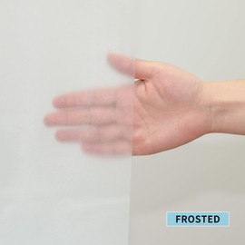 YISURE Stall Frosted Short Shower Curtain Liner 180x150cm, PEVA Bathroom Shower Curtain, Half Transparent Waterproof Shower Liner for Single Stand UP Bath Shower Room 71" x59''