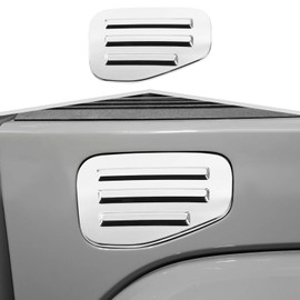 Amayum Fuel Gas Cap Overlay Fuel Filler Door Cover Fit for Jeep Gladiator JT 2018+ Fuel Tank Door Trim Chrome Exterior Accessories
