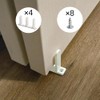 Sliding Door Floor Mount Guide 4-Piece Set - White ABS