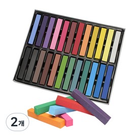 Mickey Riki Prof Hair Chalk Set Includes Hair Color Chalk, 24 Colors, 2 Pieces / 미키리키 프로프 헤어초크 세트구성 헤어컬러초크, 24색들이, 2개