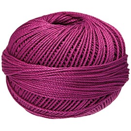 Handy Hands Lizbeth Egyptian Cotton Crochet Thread, Tatting Thread, and Knitting Thread Size 3 (50 Grams 120 Yards) – HH03624, Raspberry Pink Med