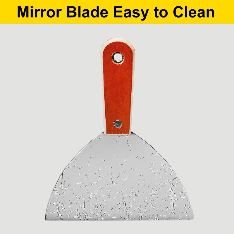 Utoolmart 2Pcs Putty Knife, 6 Inch Carbon steel Stiff Putty