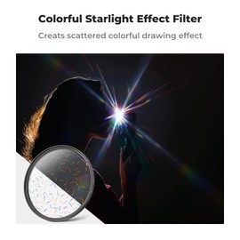 K&F Concept 55mm Colorful Star Filter, Colorful Starlight Dreamy Creative Special Effects Optical Glass Lens Filters