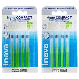 Inava Mono Compact Brushes 2.2 mm Green 2 x 4 = Pack of 8