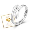 S925 Sterling Silver Adjustable Hug Rings for Daughter (Always with