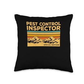 Pest Control Inspector Gifts Vintage Pest Control Inspector Throw Pillow, 16x16, Multicolor