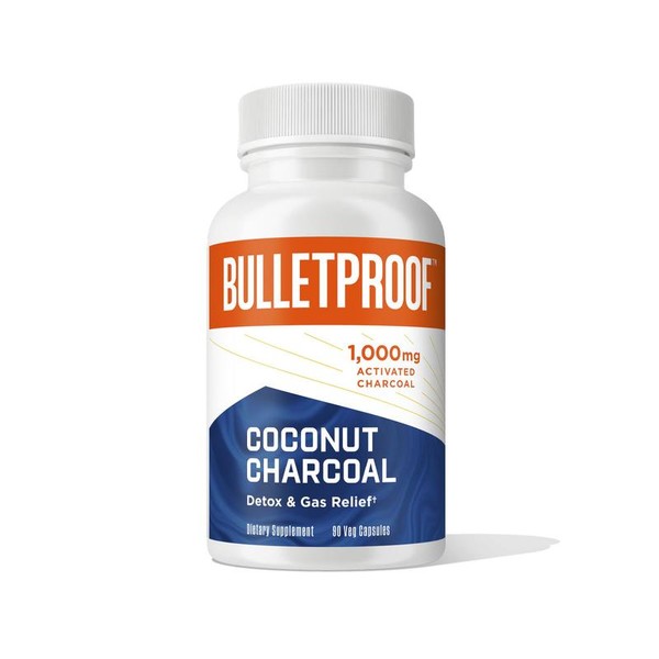 Bulletproof Coconut Charcoal Capsules, 1 Bottle of 90 Caps