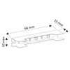 LED Glass Edge Lighting Blue + 2 m Cable Cabinet