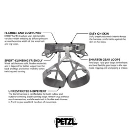 PETZL, Sama, Harness, Grey, S, Unisex-Adult