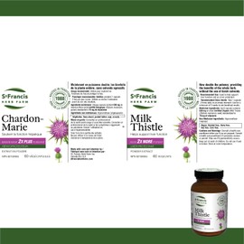 St. Francis Herb Farm St. Francis Herb Farm Milk Thistle Capsules | Supports Healthy Liver Function | Liver Detox | Antioxidant | Gluten-Free | Alcohol-Free | Non-GMO | Lactose-Free | 60 Vegicaps