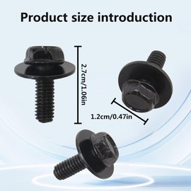 New Version 8pcs 12mm Top Front Skid Plate Bolts And gasket Compatible for 2007-2014 Toyota FJ Cruiser