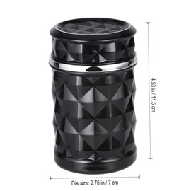 PACKOVE Smokeless Car Ashtray Lid Black Portable Led Light for Cup Holder Unique Shape