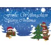 12 Postkarten - Mix Eulen Weihnachten Weihnachtskarten 6 verschiedene Motive