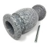 OPTIMUM Memorial Cemetery Flower Vase - Plastic (Light Grey Granite)