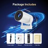 HY300 Pro HiFi White Multi-Function Projector with 180° Flexible Stand,