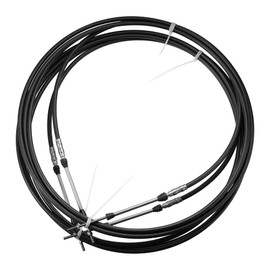 Motoforti 2pcs 16ft 5 Meter 197 Inch Marine Type 3300 / 33C Throttle Shift Remote Control Box Cable for Yamaha Outboard Engine Boat Motor Steering System Black