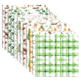 24 Sheets Watercolour Forest Animals Pattern Scrapbook Paper, 12 Designs Scrapbook Craft Paper, 12 x 12 Inch Card Making Scrapbook DIY Background Paper