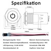 JIQI 2 x 12 mm Locking Waterproof Pressure Switch 12