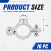 10 Pack 3/4'' Silver Hinged Split Ring Pipe Hanger, Galvanized