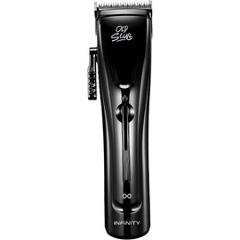 Infinity Clipper Old Scull NEO, Maquina de uso profesional potente e inalámbrica con tecnología anticalentamiento y motor de velocidad constante 7,000 rpm. Color negro, corta pelo de fácil uso.