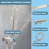 Backnets Solid Brass Handheld Shower Head Arc Design High Pressure