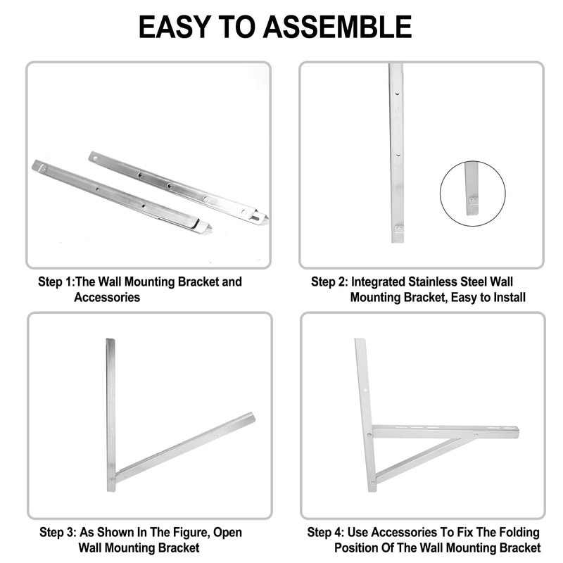 Stainless Steel Mounting Bracket for 9000-36000BTU Condenser Ductless Mini Split