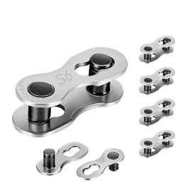 Bicycle Chain Links, 5 Pairs Carbon Steel Quick Release Chain Mater Link Magic Joint Connector Bicycle Chain Upgrades Replacement Part for 8 9 10 Speed Bikes Chain (9 Speed)