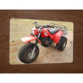 1985 RED Honda 250SX 3 Wheeler Bike Motorcycle ATV 8x12 Metal Wall Sign