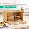 kiplant Large Bread Box for Kitchen Counter, Bamboo Bread Storage