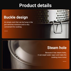 Asparagus Pot, Stainless Steel Asparagus Steamer Pot & Spaghetti Pasta Cooker with Perforated Steamer Basket - 3-Ply Base, 4.3L/1.14Gal, Versatile Cookware ﻿ ﻿