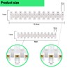 Clear Electrical Terminal Blocks 3A 15A Dual Row 12 Position