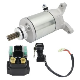 superstarterstore Quadsport 250 LT-Z250 2004-2009 Starter for Suzuki 2007 2008 & Relay & Switch