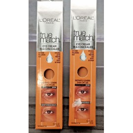 L'Oréal (2 Pack) L'oreal True Match Eye Cream in a Concealer for Dark Circles #W7-8 Dark