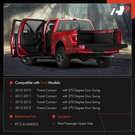 A-Premium Door Hinge Assembly Compatible with Ford Transit Connect 2010 2011 2012 2013, Rear Right Passenger Upper Side, Replace# 9T1Z-6126800-E