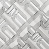 No. 918 Kaz Embroidered Retro Curves Sheer Rod Pocket Curtain