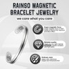 RainSo Mens Womens Sliver Super Light Pure Titanium Magnetic Bracelet