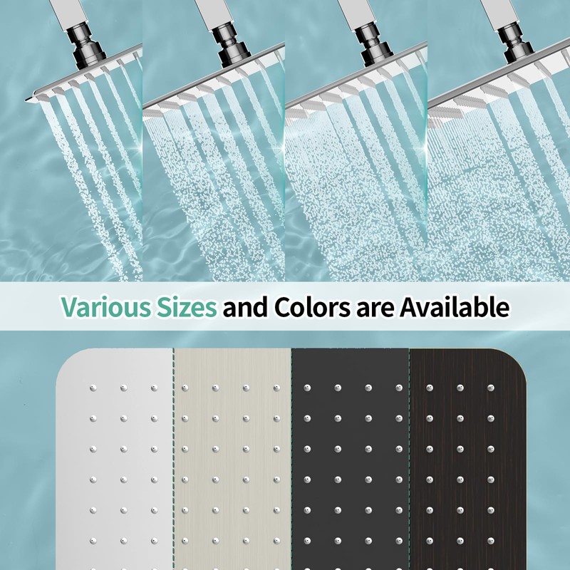 SR SUN RISE 16 Inch Rain Shower Head, High Pressure