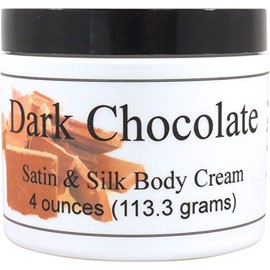 Eclectic Lady Dark Chocolate Satin and Silk Cream, Body Cream, Body Lotion, 4 oz - Shea Butter, Aloe, Silk Amino Acids, Vitamin E, Phthalate-Free, Handcrafted in USA - Perfect For Women