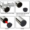 Qjaiune 76mm/3 inch Round Plastic Plugs Black, Pipe Tubing End