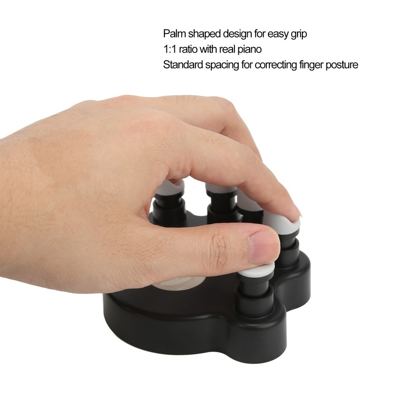 2PCS Piano Finger Exerciser Silicone Hand Grip Trainer Ergonomic Tension